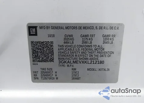 2019 GMC Terrain Sle from USA, damaged, VIN 3GKALMEVXKL212180